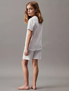 Spodní prádlo Chlapecké pyžamo KNIT PJ SET (SS + SHORT) B70B7004850WT - Calvin Klein