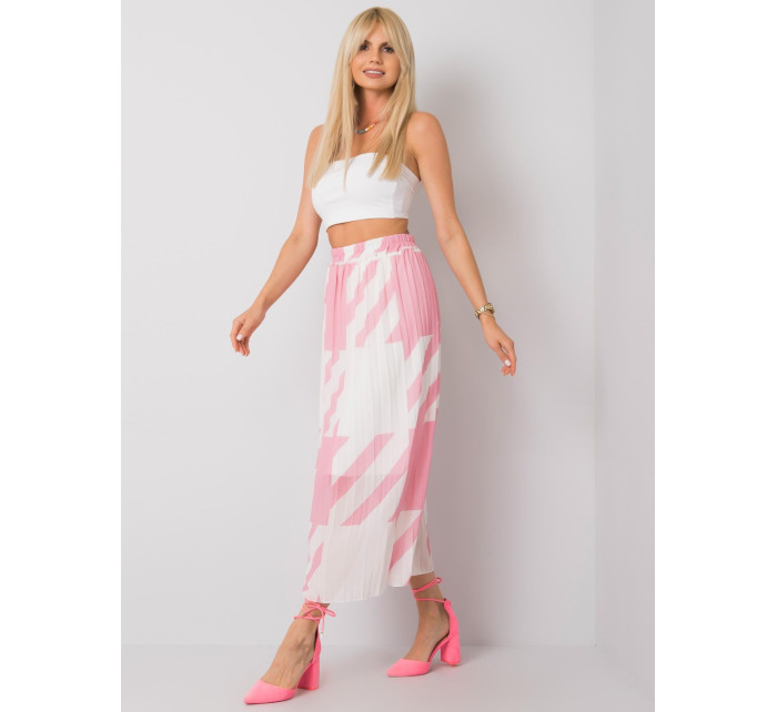 Ružová plisovaná maxi sukňa Isidora