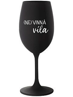 (NO)WINE FAITH - čierny pohár na víno 350 ml