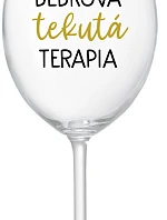 DEDKA'S LIQUID THERAPY - priehľadný pohár na víno 350 ml