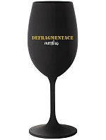DEFRAGMENTÁCIA HUDBY - čierny pohár na víno 350 ml