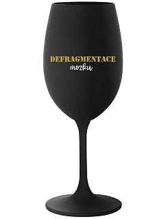 DEFRAGMENTÁCIA HUDBY - čierny pohár na víno 350 ml