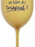 DOBRÝ DEŇ, JEM TERAPEUTE! - zlatý pohár na víno 350 ml