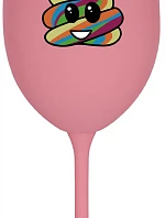 DUHOVÉ VESELÉ EE - růžová sklenice na víno 350 ml