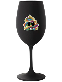SPIRITUAL GREAT EE - čierny pohár na víno 350 ml