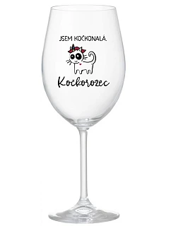 I AM CAT CONNATING. CAT CORNER - číry pohár na víno 350 ml