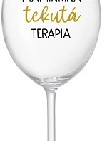 Tekutá terapia pre mamy - priehľadný pohár na víno 350 ml