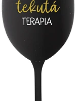 Tekutá terapia pre mamy - čierny pohár na víno 350 ml
