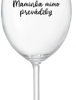 MOMMY OUTSIDE - priehľadný pohár na víno 350 ml
