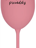 MOMMY OUTSIDE - ružový pohár na víno 350 ml