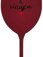 LOVE & WINE - burgundský pohár na víno 350 ml