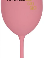 MY PSYCHOLOGLOGLOGLO - ružový pohár na víno 350 ml