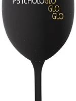 MOJA PSYCHOLOGLOGLOGLO - čierny pohár na víno 350 ml