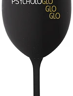 MY PSYCHOLOGLOGLOGLO - čierny pohár na víno 350 ml