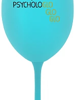 MY PSYCHOLOGLOGLOGLO - tyrkysový pohár na víno 350 ml