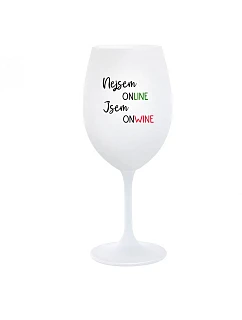 Nie som ONLINE, som ONWINE - pohár na biele víno 350 ml