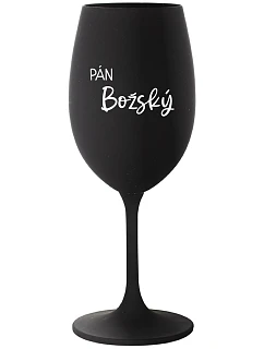 PÁN BOŽSKÝ - čierny pohár na víno 350 ml
