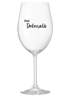 PANI DOKONALÁ - priehľadný pohár na víno 350 ml