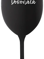 PANI DOKONALÁ - čierny pohár na víno 350 ml