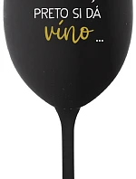 ...TATINKO JE MIMO, PRETO SI DÁ VÍNO... - čierny pohár na víno 350 ml