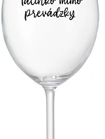 Táta je z cesty - priehľadný pohár na víno 350 ml