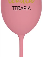 Daddy's Liquid Therapy - ružový pohár na víno 350 ml