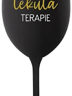 Daddy's Liquid Therapy - čierny pohár na víno 350 ml