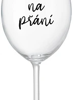 TEXT NA ŽELANIE - číry pohár na víno 350 ml