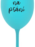 TEXT na želanie - tyrkysový pohár na víno 350 ml