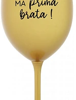 Váš brat má priateľského brata!- zlatý pohár na víno 350 ml