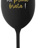 VAŠ BRATER MÁ PRÍTOMNÉHO BRATRA! - čierny pohár na víno 350 ml