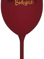 VÍNO JE NÁPOJ BOHŮ. JSEM BOHYNĚ! - bordo sklenice na víno 350 ml