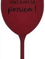 VÍNO TAM, VÍNO JA, VÍNO KDE SA POČÚVAM! - vínový pohár na víno 350 ml