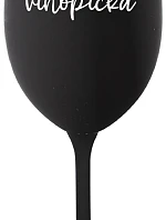 VÍNOPIČKA - čierny pohár na víno 350 ml