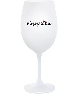 VÍNOPIČKA - bílá sklenice na víno 350 ml