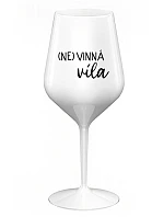 (NE)VINNÁ VÍLA - biely nerozbitný pohár na víno 470 ml