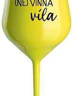 (NE)VINNÁ VÍLA - žltý nerozbitný pohár na víno 470 ml