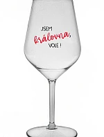 I AM THE QUEEN, I WILL! - číry nerozbitný pohár na víno 470 ml