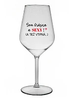 I'M BEAUTIFUL AND SEXY! (AND ALSO LUSTY...) - priehľadný nerozbitný pohár na víno 470 ml