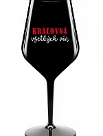 QUEEN OF ALL WINE - čierny nerozbitný pohár na víno 470 ml