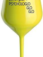 MY PSYCHOLOGLOGLOGLO - žltý nerozbitný pohár na víno 470 ml
