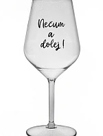 NEČUM A DOLEJ! - čirá nerozbitná sklenice na víno 470 ml