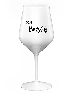PÁN BOŽSKÝ - biely nerozbitný pohár na víno 470 ml