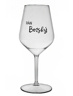 PÁN BOŽSKÝ - priehľadný nerozbitný pohár na víno 470 ml