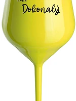 PÁN DOKONALÝ - žltý nerozbitný pohár na víno 470 ml