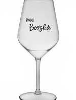 PANÍ BOŽSKÁ - čirá nerozbitná sklenice na víno 470 ml
