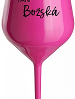 PANÍ BOŽSKÁ - růžová nerozbitná sklenice na víno 470 ml