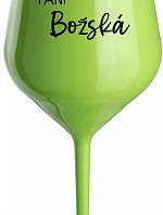 PANÍ BOŽSKÁ - zelená nerozbitná sklenice na víno 470 ml