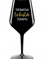 TATINEK'S LIQUID THERAPY - čierny nerozbitný pohár na víno 470 ml