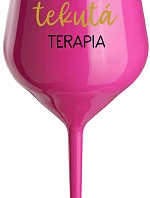 TATINEKOVA TISSUE THERAPY - ružový nerozbitný pohár na víno 470 ml